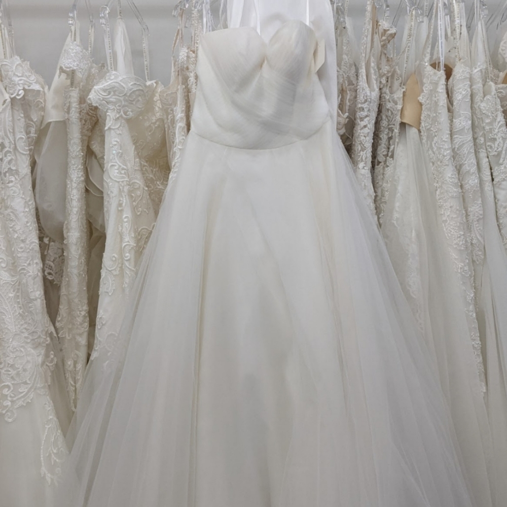 Never Worn Ivory Tulle Wedding Gown size 6